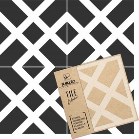 Festősablon Csempe Csempék Többször felhasználható 10x10cm Minta Geometria Soria