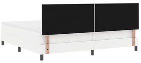 Fehér ágykeret matraccal, 200 x 200 cm, műbőr