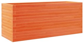 viaszbarna tömör fenyőfa kerti virágláda 110 x 40 x 46 cm