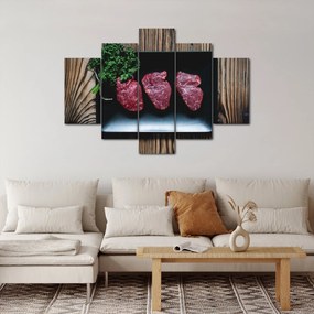 Hús képe egy tányéron (150x105 cm)