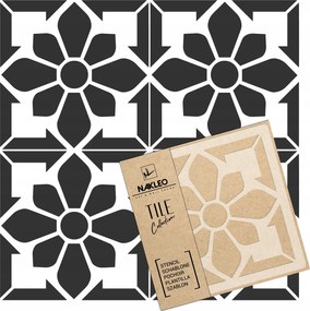 Festősablon Csempe Csempék Többször felhasználható 20x20cm Spanyol mintás Nisa