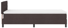 Box Spring Ágy matraccal Sötétbarna 90x200 cm Szövet