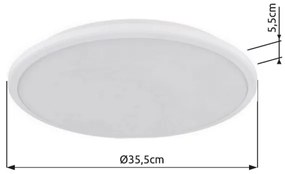 Globo 41569-18W - LED Mennyezeti lámpa XANDER LED/18W/230V 3000K átm. 35 cm fehér