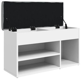 fehér szerelt fa cipőtároló pad 82 x 32 x 45,5 cm