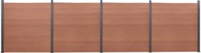 vidaXL barna WPC kerítéspanelszett 699 x 186 cm