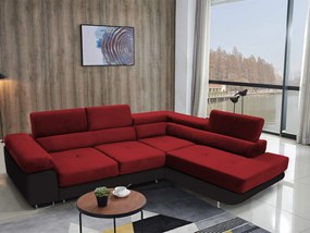 Sarok ülőgarnitúra Ascend L (piros + fekete) (J). 1056906