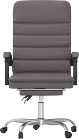 vidaXL szürke műbőr masszázsfotel dönthető irodai szék