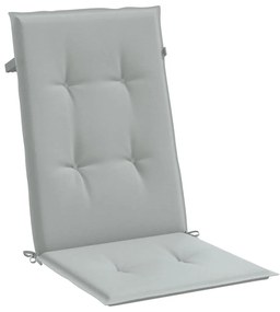 2 db világosszürke szövet magas háttámlájú székpárna 120x50x5cm