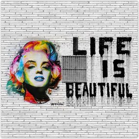 Poszterek 140x140 Banksy Life is beautiful