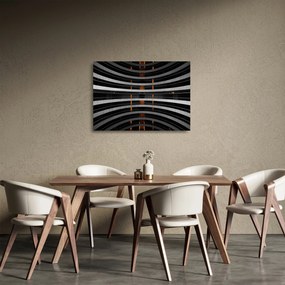 Absztrakt kép - épület (üvegen) (70x50 cm)