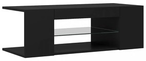 fekete TV-szekrény LED lámpákkal 90 x 39 x 30 cm