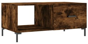 füstös tölgy színű szerelt fa dohányzóasztal 90 x 50 x 40 cm