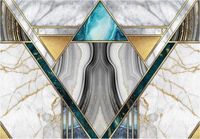 Fotótapéta Arany márvány Geometria Absztrakt Kontraszt Vinyl 254x184 +ragasztó