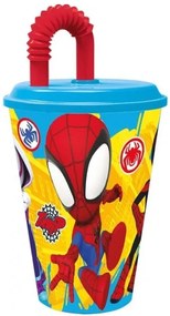 Pókember Spidey szívószálas pohár, műanyag 430 ml