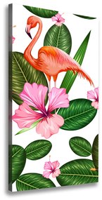 Vászonkép Flamingók és virágok ocv-111415248