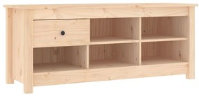 tömör fenyőfa cipősszekrény 110 x 38 x 45,5 cm