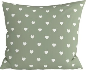 Pamut párnahuzat SAGHEARTS POLY 45x45 cm, zöld