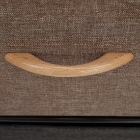 HAZEL TYP 3 szekrény szövet fiókokkal, barna, XL