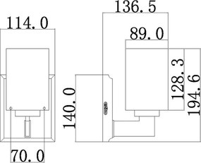 Quoizel TAYLOR QZ-TAYLOR1S-BATH Fali lámpa 1x3.5W/G9 3000K 320LM IP44