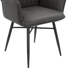 Antracitszürke étkezőszék szett 2 db-os Anzo – Støraa