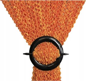 Függöny spagetti göndör bárány mintás függöny 300x250cm magas narancssárga