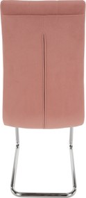 Étkezőszék, rózsaszín Velvet szövet/króm, SALOMA NEW