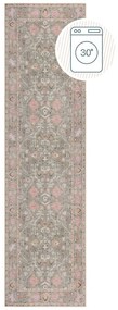 Világoszöld mosható futószőnyeg 60x230 cm Una Floral – Flair Rugs