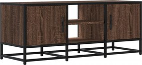 vidaXL barna tölgy színű szerelt fa és fém TV-szekrény 100x35x41 cm