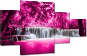 Vászonkép 130x80 Rózsaszín vízesés Tájkép