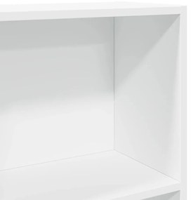fehér szerelt fa könyvespolc 40 x 24 x 176 cm
