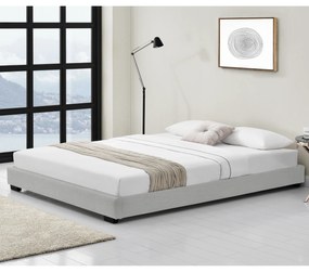 [corium] Kárpitozott ágy műbőr ágy ágykeret ágyráccsal 180x200 cm fehér