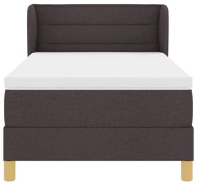 Boxspring Ágy Matracokkal Sötétbarna 100x200 cm Szövet