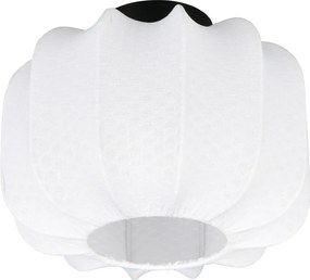 Fehér fém mennyezeti lámpa textil búrával ø 25 cm Madleine – Reality