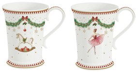 Karácsonyi porcelán bögre 2 db szett 300 ml díszdobozban Magie de Noel