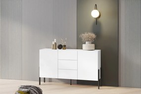 Komod fiokokkal Wezilo 154 cm - fehér supermat
