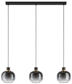 Eglo 99617 - Csillár zsinóron OILELLA 3xE27/40W/230V szürke