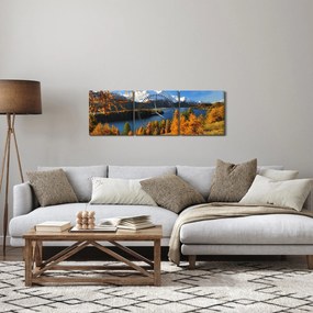 Kép - Ősz az Alpokban (órával) (90x30 cm)