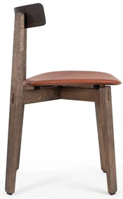 Barna-konyakbarna tölgyfa étkezőszék szett 2 db-os Nora – Gazzda