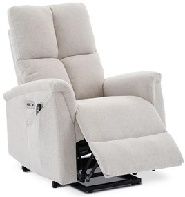 Elektromos vezérlésű bézs szövet dönthető fotel. TV-929 CRM2