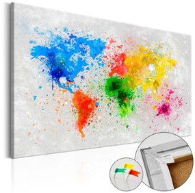 Kép parafán - Expressionism of the World [Cork Map]