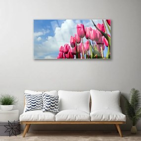 Akrilkép Tulipán Fal 120x60 cm