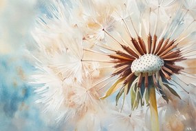 Fotótapéta Flizelina Akvarell Természet Virág Pitypang Pehely 254x184 ragasztó