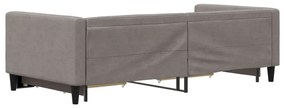 tópszínű kihúzható szövet heverő fiókokkal 90 x 200 cm