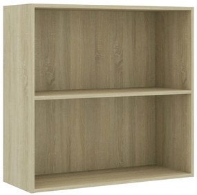 sonoma tölgy színű szerelt fa könyvszekrény 80x30x76,5 cm