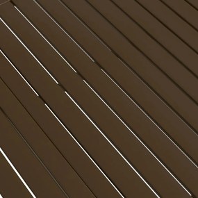 barna acél kerti asztal 140 x 80 x 72 cm