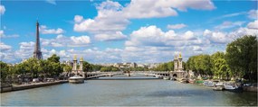 Fotótapéta Párizs Eiffel-torony III. Sándor híd Szajna 832x254 +ragasztó