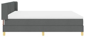 Boxspring ágy matraccal - Sötétszürke 200 x 200 cm - Textil