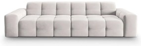 Világosszürke bársony kanapé 255 cm Kendal – Micadoni Home