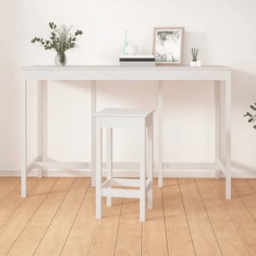 Fehér tömör fenyőfa bárasztal 180 x 80 x 110 cm
