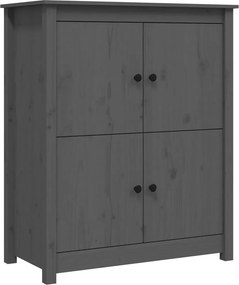 vidaXL szürke tömör fenyőfa tálalószekrény 83 x 41,5 x 100 cm